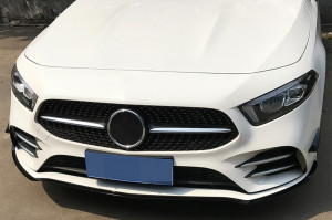 Protectie Bara Fata compatibil cu MERCEDES A-Class W177 Design Editia Neagra - Img 8