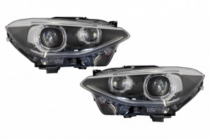 Set Faruri Angel Eyes compatibil cu BMW seria 1 F20 F21 2011-2014 Negru