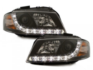 Set faruri DAYLIGHT compatibil cu Audi A3 8P 2003-2008 Negru