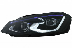 Set Faruri LED compatibil cu VW Golf 7 VII 2012-2017 conversie Golf 8 Look - Img 2