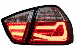 Stopuri compatibil cu BMW Seria 3 E90 Limuzina 2005-2008 Rosu LightBar F30 LCI Design - Img 2