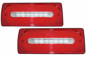 Stopuri Full LED compatibil cu Mercedes G-Class W463 1989-2015 Rosu Semnalizare Dinamica - Img 2