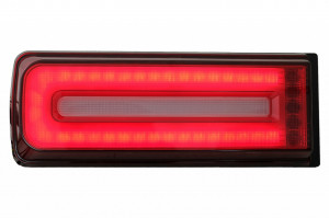 Stopuri Full LED compatibil cu Mercedes G-Class W463 2008-2017 Facelift 2018 Design LED Dinamic Secvential Rosu Fumuriu - Img 4