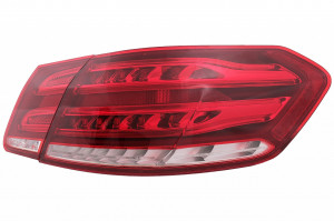 Stopuri LED BAR compatibil cu Mercedes E-Class W212 Facelift 2013-2016 Semnal Dinamic Secvential Rosu Clar - Img 3