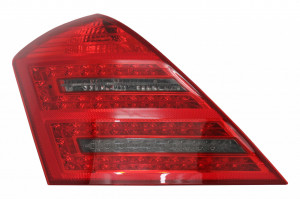 Stopuri LED compatibil cu Mercedes S-Class W221 2005-2009 Rosu Clar cu Semnalizare Secventiala Dinamica - Img 2