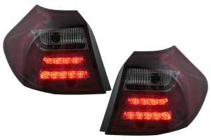 Stopuri LED Light Bar compatibil cu BMW Seria 1 E81 E87 2004-2007 Rosu Fumuriu
