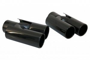 Tobe Ornamente compatibil cu sistemul de evacuare BMW BMW E60 E90 E92 E93 F10 F30 M3 M5 M6 ACS Look Negru Lucios - Img 4