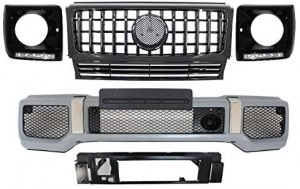 Ansamblu Bara Fata si Grila Centrala compatibil cu MERCEDES G-Class W463 1989-2012 G65 GT-R Panamericana Design