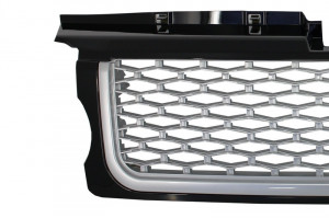 Ansamblu Grila Centrala si Grile Laterale compatibil cu Land Range Rover Sport L320 2005-2008 Autobiography Look Negru Argintiu - Img 4