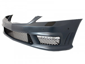 Bara Fata Completa cu Grila Centrala compatibil cu Mercedes W221 S-Class S63 S65 Design 2005-2010 si Praguri Laterale - Img 3