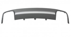 Bara Fata cu Difuzor Bara Spate si Ornamente Evacuare compatibil cu AUDI A6 4G RS6 Design Facelift 2011-2014 - Img 4
