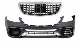 Bara Fata cu Grila Cemtrala Crom compatibil cu MERCEDES S-Class W222 Facelift 2014-2017 S63 Design