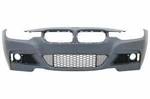 Bara Fata cu Proiectoare Ceata si Prelungire bara fata compatibil cu BMW Seria 3 F30 F31 Sedan Touring 2011- M-Performance Design - Img 3