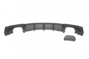 Difuzor Bara Evacuare Dubla Spate compatibil cu BMW Seria 3 2011-> F30 F31 M Performance Sport Design cu Prelungire Bara Fata