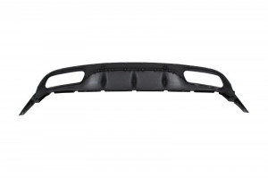 Difuzor Bara Spate compatibil cu Mercedes C-Class C205 A205 Coupe Cabriolet 2014-2019 C63 Edition 1 Design Negru Lucios - Img 4