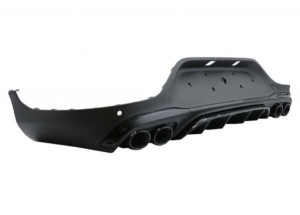 Difuzor Bara Spate cu Evacuari Negre compatibil cu Mercedes GLC Coupe Facelift C253 2020-> GLC43 Design Night Package - Img 2