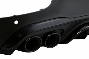 Difuzor Bara Spate cu Evacuari Negre compatibil cu Mercedes GLC Coupe Facelift C253 2020-> GLC43 Design Night Package - Img 7