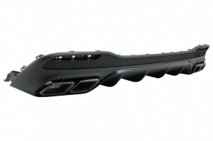 Difuzor Bara Spate cu Ornamente Evacuare compatibil cu Mercedes GLE W166 SUV Sport Line 2015-2018 Night Package - Img 3