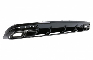 Difuzor Bara Spate cu Ornamente evacuare Negre compatibil cu Mercedes S-Class C217 Coupe 2014-2020 S63 Facelift Desing - Img 2