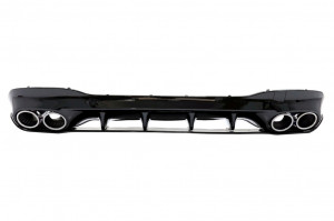 Difuzor Bara Spate cu Ornamente Evacuare si Grila Centrala compatibil cu Mercedes CLA X118 Shooting Brake C118 Coupe Sport Line 2019-> CLA35 Design Aerodynamic Package - Img 6