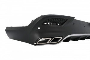 Difuzor Bara Spate cu Ornamente Evacuari Crom compatibil cu Mercedes GLE Coupe C292 Sport Line 2015-2019 GLE63 Design - Img 4