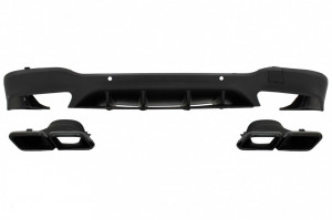 Difuzor Bara Spate cu Ornamente Negre compatibil cu Mercedes GLC X253 SUV 2015-2018 Night Package Desing
