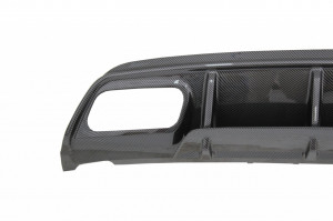 Difuzor Bara Spate cu Ornamente pentru sistemul de evacuare compatibil cu Mercedes W176 A-Class 2013-2018 A45 Facelift Design Carbon Look - Img 3