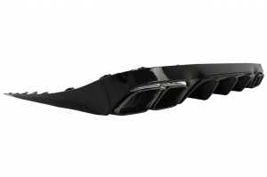 Difuzor Bara Spate cu Ornamente toba compatibil cu Mercedes E-Class C238 A238 AMG Sport Line Coupe Cabrio 2016-2019 E63 Night Package Design - Img 4