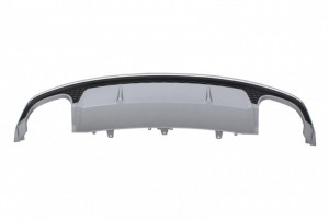 Difuzor Bara Spate cu Ornamente toba compatibil si Grila Bara Fata cu Audi A7 4G Facelift 2015-2017 S7 Design - Img 2