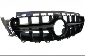 Difuzor Bara Spate cu Ornamente toba si Grila Centrala compatibil cu Mercedes E-Class C238 AMG Sport Line 2016-> E53 Design Negru Complet - Img 3