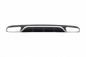 Difuzor Bara Spate cu Ornamente Tobe compatibil cu Mercedes E-Class W213 S213 Standard 2016-2019 E63 Design Negru - Img 2