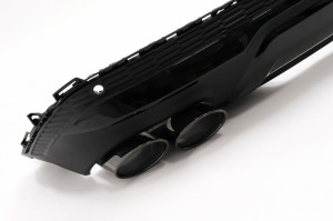 Difuzor Bara Spate Evacuare Dubla compatibil cu Audi Q7 SUV 4M Facelift 2020-> Negru - Img 4