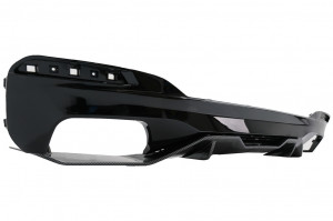 Difuzor Bara Spate Evacuare Dubla cu Eleron Portbagaj compatibil cu BMW 5 Series G30 2016-2019 540 M Performance Design Carbon Look - Img 5