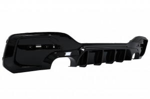 Difuzor Bara Spate Evacuare Dubla Negru Lucios compatibil cu BMW Seria 1 F20 F21 LCI 2015-2019 - Img 4