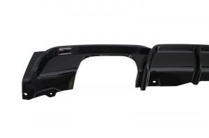Difuzor Bara Spate Evacuare Dubla Negru Lucios cu Ornamente Tobe Evacuare compatibil cu BMW Seria 3 2011-> F30 F31 M Performance Sport Design - Img 5