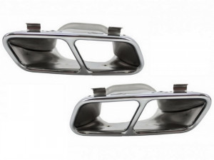 Difuzor Bara Spate & Ornamente Crom cu Prelungiri Extensii si Eleron compatibil cu MERCEDES W176 A-Class 2012-2018 A45 Facelift Design - Img 5