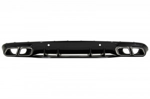 Difuzor Bara Spate si Ornamente bara Spate Flapsuri compatibil cu Mercedes C-Class C205 A205 Coupe Cabriolet 2014-2019 Facelift C63S Design - Img 6