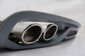 Difuzor Bara Spate si Ornamente Evacuare compatibil cu AUDI A4 B8 Facelift 2012-2015 AB-Design - Img 7