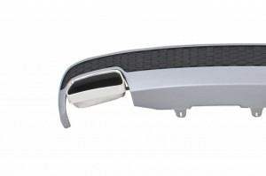 Difuzor Bara Spate si Ornamente Evacuare compatibil cu AUDI A6 4G 2011-2014 Facelift Look - Img 2