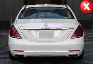 Difuzor Bara Spate si Ornamente Evacuare compatibil cu Mercedes Clasa S W222 Sport Line 2013-2017 S65 Design - Img 3