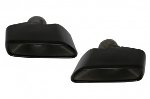 Difuzor cu Ornamente Tobe si Prelungire Fata compatibil cu BMW Seria 5 G30 G31 2017-> 540 M Performance Look Negru Lucios - Img 7