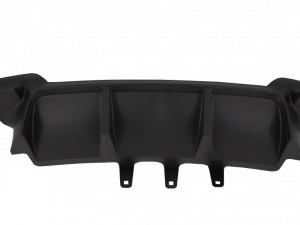 Difuzor de aer cu evacuare dubla compatibil cu BMW F10 Seria 5 2011-2017 M-Performance Design cu Ornamente de evacuare M-Power Crom - Img 4