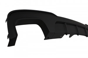 Difuzor de aer cu Evacuare Dubla si Ornamente compatibil cu BMW F10 F11 Seria 5 2011-2017 M-Performance 550i Design - Img 4