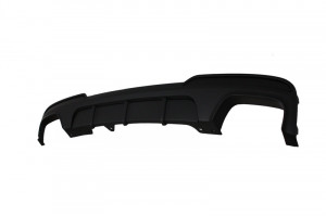 Difuzor de aer cu Evacuare Dubla si Ornamente Editie Neagra compatibil cu BMW F10 F11 Seria 5 2011-2017 M-Performance 550i Design - Img 3