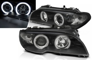 Faruri Angel Eyes compatibil cu BMW 3 Series E46 Coupe Cabrio 1999-2003