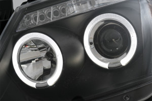 Faruri Angel Eyes compatibil cu Toyota Hilux 2005-2011 Negru - Img 4