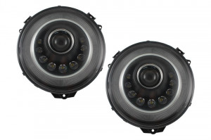 Faruri Bi-Xenon LED compatibil cu Mercedes G-Class W463 2005-2017 M-look cu Semnal Secvential Dinamic