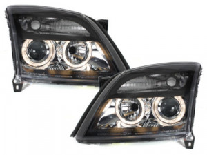 Faruri compatibil cu Opel Vectra C 2002-2005 Angel Eyes Negru
