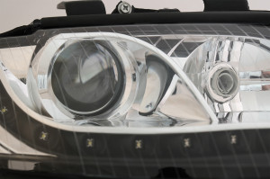 Faruri compatibile AUDI A4 B6 8E 2001-2004 LED DRL Look Black - Img 3