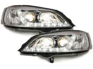 Faruri DAYLIGHT compatibil cu Opel Astra G 1997-2004 Crom - Img 3